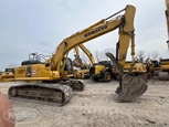 Used Excavator for Sale,Back corner of used Komatsu,Side of used Komatsu Excavator in yard